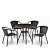 Комплект плетеной мебели T282ANT/Y137C-W53 Brown 4Pcs