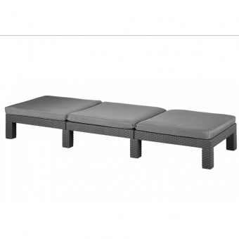 Шезлонг Дейтона (Daytona Delux), графит, капучино, коричневый